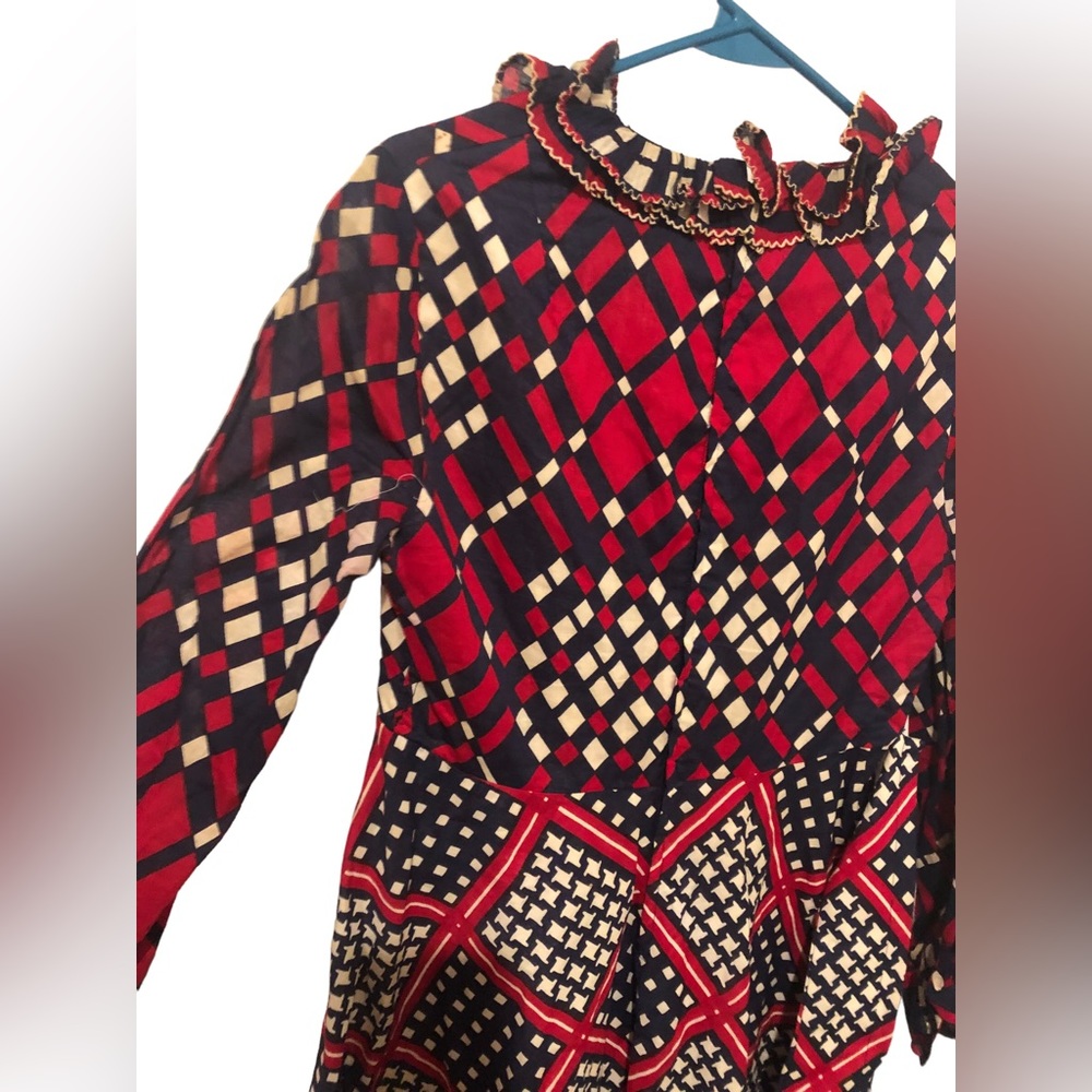 Eleanor Brenner Brenner Couture Vintage 70’s Dress Red White and Blue